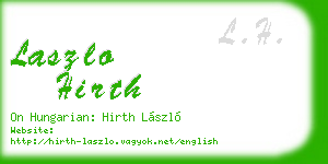 laszlo hirth business card